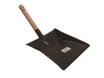 Afbeeldingen van Vuilblik metaal met houten steel