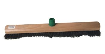 Afbeeldingen van Zaalveger zwart haar + steelhouder 60 cm