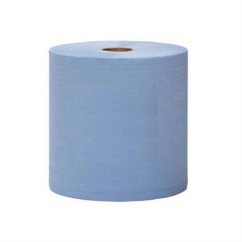 Afbeeldingen van Maxi Poetsrol BLAUW 3L Gerecyc Gewaf 1R