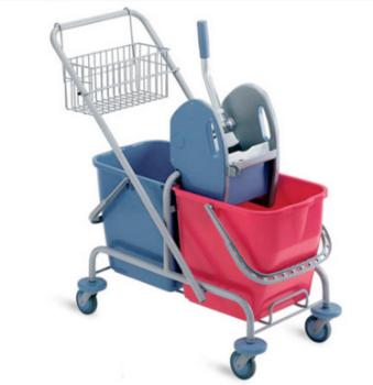 Afbeeldingen van Dubbele rolemmer gecoat onderstel 2x25L