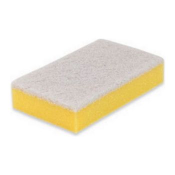 Afbeeldingen van Schuurspons Blauw/wit 10st