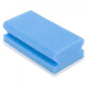 Afbeeldingen van Schuurspons met handgreep Blauw/wit 5st