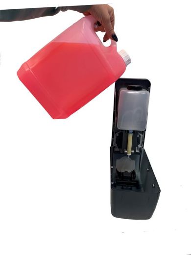 Afbeeldingen van Navulb. zeepdispenser Black 900ml Manual
