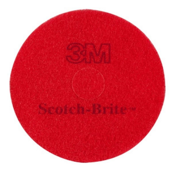 Afbeeldingen van Vloerpads 3M 17" Rood (HS), 5st