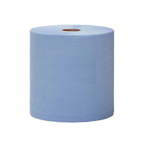 Afbeeldingen van Maxi Poetsrol BLAUW 3L Gerecyc Gewaf 1R