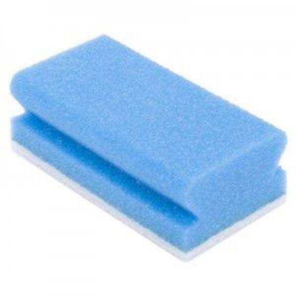 Afbeeldingen van Schuurspons met handgreep Blauw/wit 5st