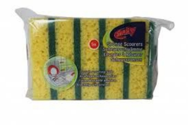 Afbeeldingen van Schuurspons Multy, groen abrasief 5st