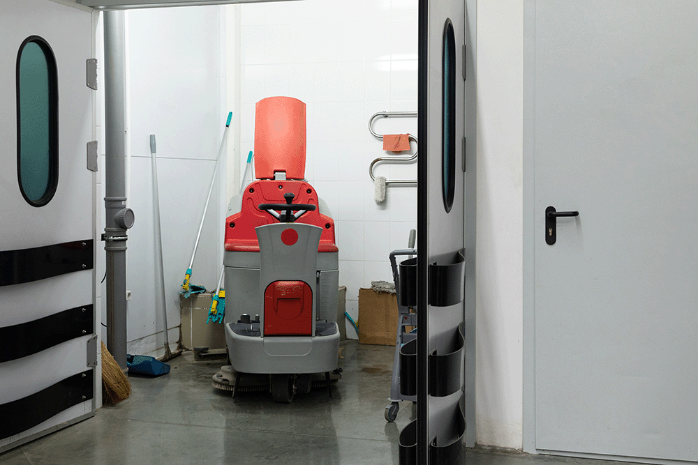 Professionele schoonmaakmachine beschikbaar voor verhuur bij EVLO